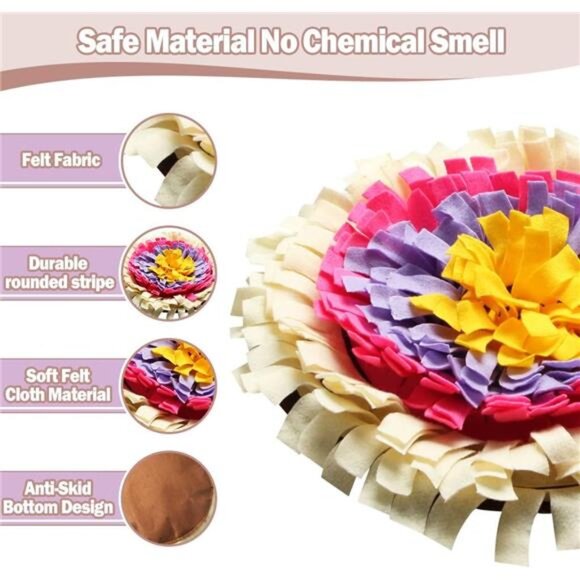 Snuffle Mat for Dogs,SniffMat Slow Feeding Mat,Interactive Feed Game for Boredom - Picture 4 of 7